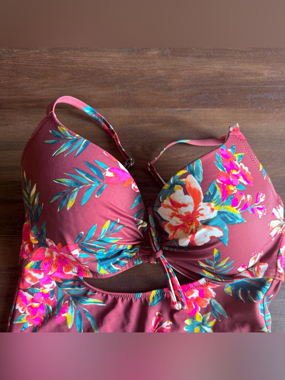 Shade & Shore Rose Floral Girls' One-Piece Swimsuit
